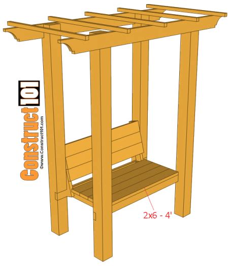 Garden Arbor Bench Plans - Construct101