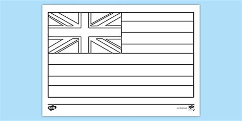 Hawaii Flag Colouring Page - Twinkl Geography (teacher made)