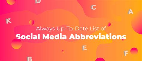 Social Media Abbreviation List - werohmedia