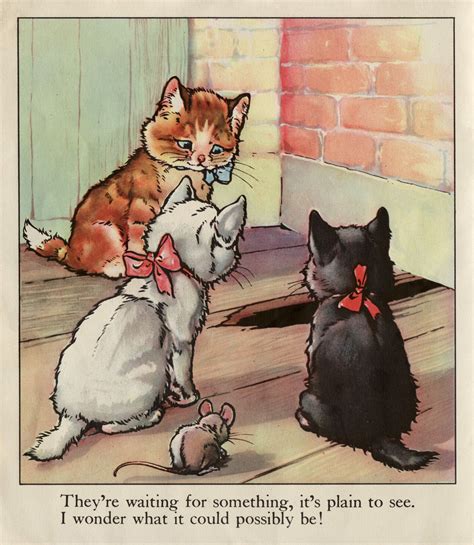 Illustration from a vintage children's book | Cats illustration, Cat ...