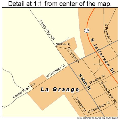 La Grange Texas Street Map 4840276