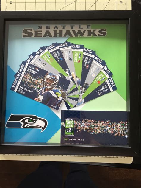 Seahawks season ticket display | Ticket display, Season ticket ...