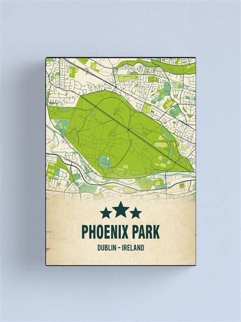 "phoenix park map art - phoenix park dublin map" Canvas Print by ...