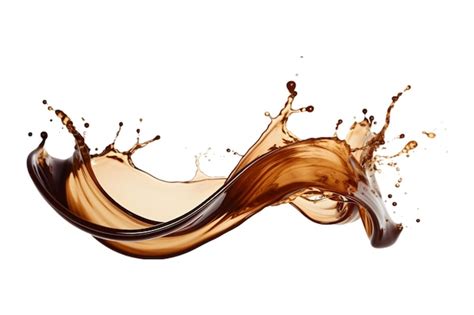 Premium Photo | Coffee splash isolated on a white background