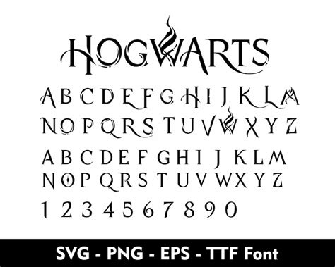 Wizard Hogwarts Font Hogwart Alphabet SVG for Cricut Font Wizards ...