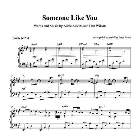 "Someone Like You (Adele)" - Adagio - Sheet music for ballet class