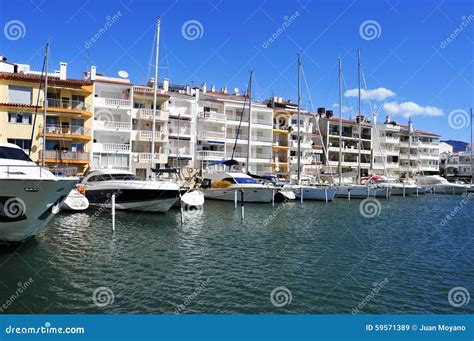 Yachts in the Marina of Empuriabrava, Spain Editorial Stock Image ...