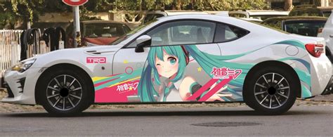 Anime ITASHA Hatsune Miku Car Wrap Door Side Stickers Decal Fit With A ...