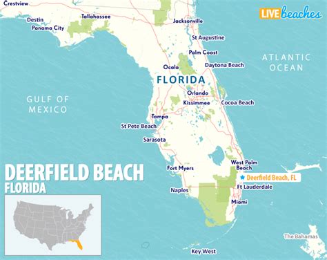 Map of Deerfield Beach, Florida - Live Beaches