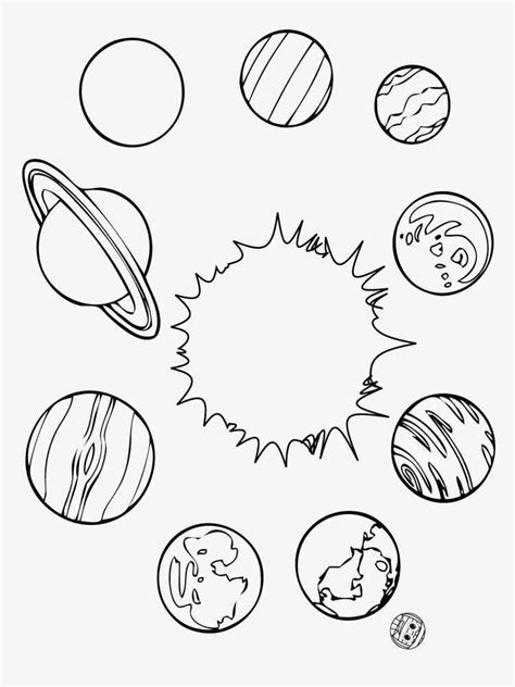 Planets coloring pages