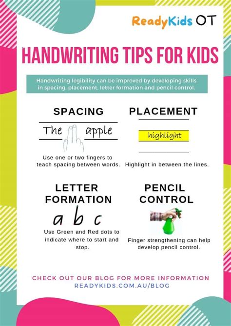 Handwriting Tips for Kids | Ready Kids Occupational Therapy