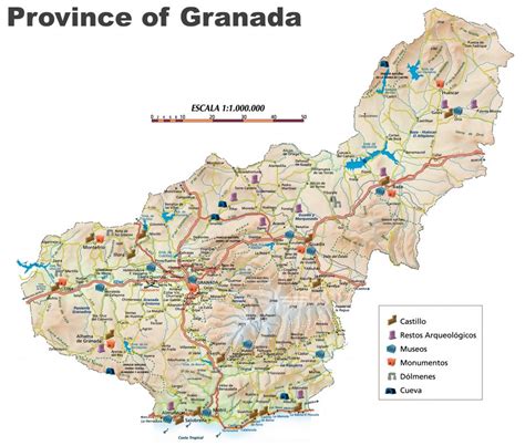 Province Of Granada Map Throughout Printable Street Map Of Granada Spain - Printable Maps