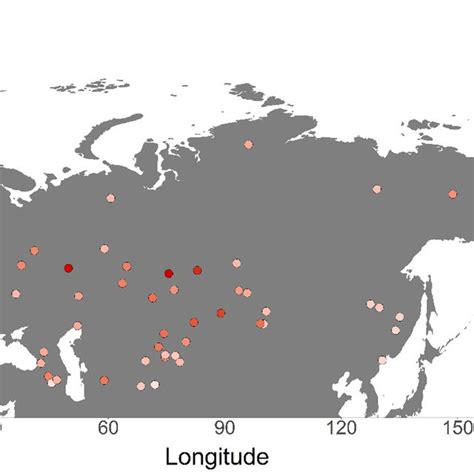 Map of Eurasia showing the location and species richness of Eurasian... | Download Scientific ...