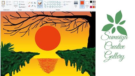 How To Draw Morning Sun With MS Paint