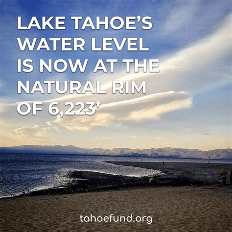 Lake Tahoe’s current water level is at the natural rim – Reno, Incline Village, Sparks, Carson ...