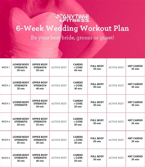 Your 6-week wedding workout plan to have you toned and glowing for the ...