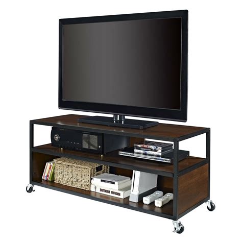 Modern Mobile TV Stand Entertainment Center Cart with 4-Casters Wheels | Tv stand and ...