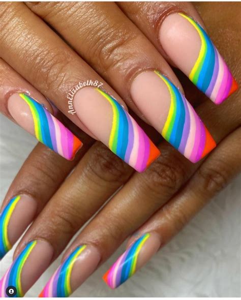 22 Beautiful Rainbow Nail Designs - The Glossychic