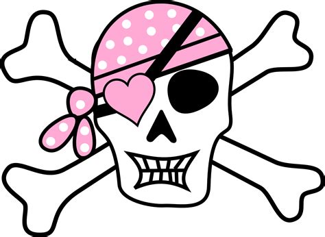 Pirate skull and crossbones drawing free image download