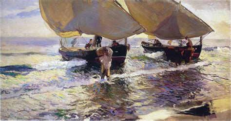 The Athenaeum - The Arrival of the Boats (Joaquin Sorolla y Bastida - 1907) | Marine painting ...