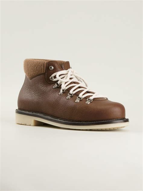 Lyst - Loro Piana Lace-Up Boots in Brown for Men