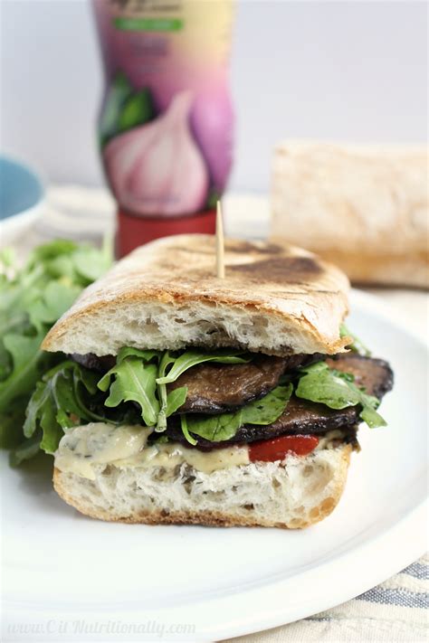 Grilled Portobello Mushroom and Arugula Sandwich