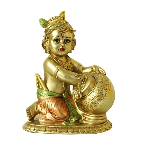 Buy alikiki Hindu Lord Baby Krishna Statue - Indian Idol Krishna ...