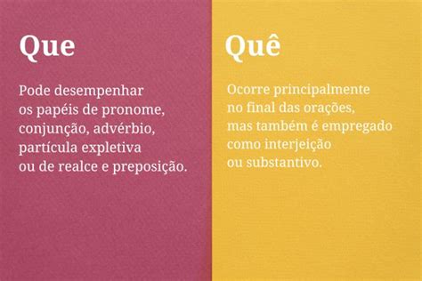 Que ou quê: qual é a diferença? - Português