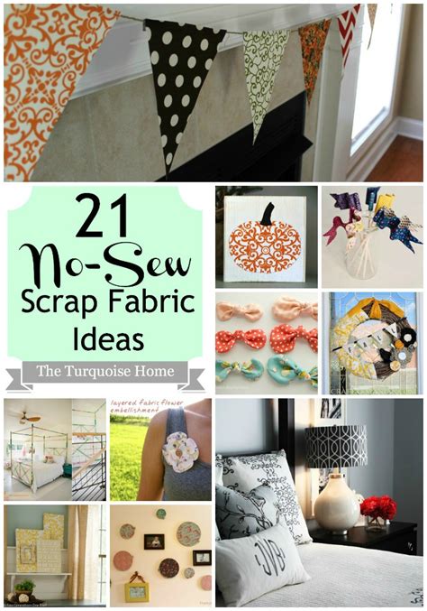 21 No-Sew Fabric Scrap Ideas {Roundup} - The Turquoise Home