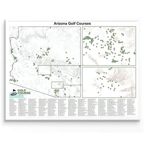 Arizona All Golf Course Map Golf Course Layout Fathers Day - Etsy