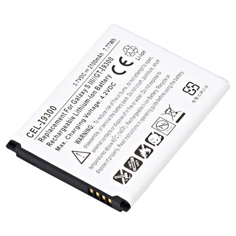 Samsung Galaxy S3 Replacement Battery CEL-I9300 - Cell Phone Batteries and Accessories - Watch ...