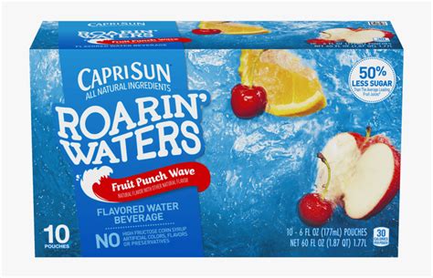 Capri Sun Roarin Waters Fruit Punch Wave, HD Png Download , Transparent Png Image - PNGitem