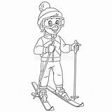 Skiing Coloring Pages sketch template