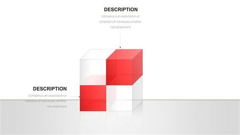 3D Cubes PowerPoint charts template for presentations