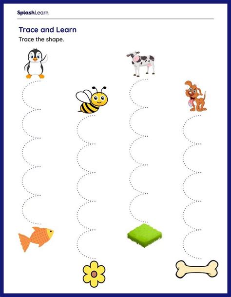 Trace and Reach the Animal Food - ELA Worksheets - SplashLearn