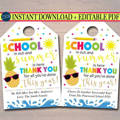 Teacher Appreciation Gift Tag | TidyLady Printables