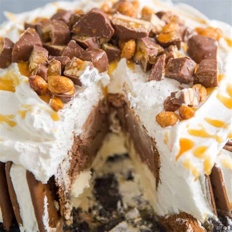 Snickers Ice Cream Cake Recipe | LemonsforLulu.com