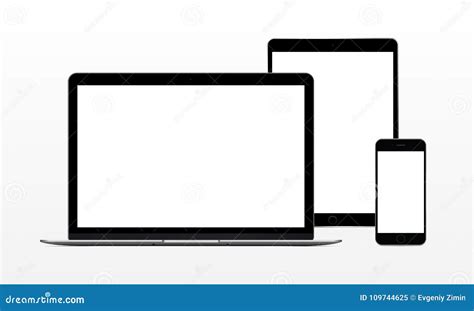 Laptop Computer, Tablet, Phone Stock Vector - Illustration of ...