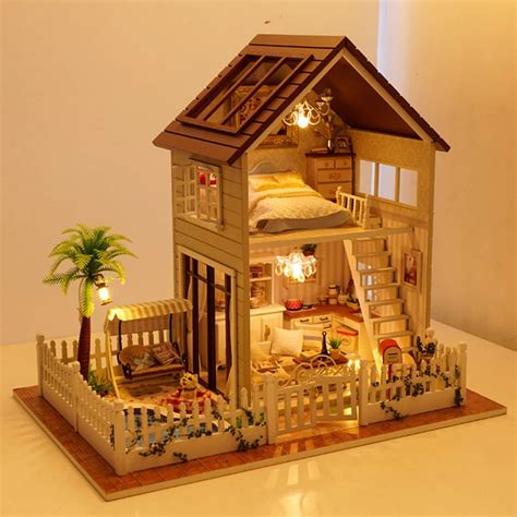 DIY Paris Apartment Doll House 3D Wooden Miniature Dollhouse Kit Toys ...