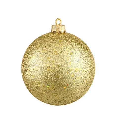 Vegas Gold Holographic Glitter Shatterproof Christmas Ball Ornament 4 ...