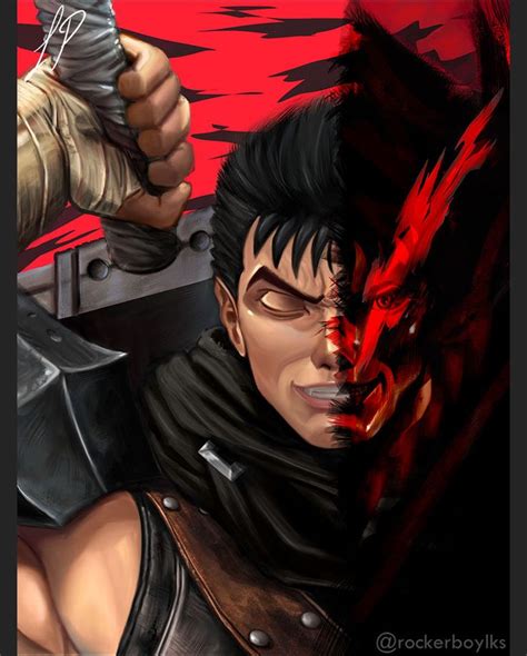 Berserk - Guts + Beast of Darkness by rockerboylks on DeviantArt | Beast, Berserk, Dark