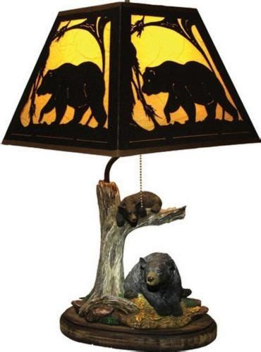 Bear Table Lamp Rustic Decor Wildlife Man Cave Cabin Lodge Gift Home ...