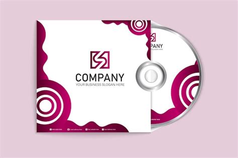 Premium Vector | CD cover and label design with creative shape