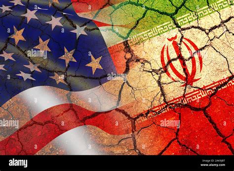 Concept of Conflict between USA and Iran war / US America and Iran ...