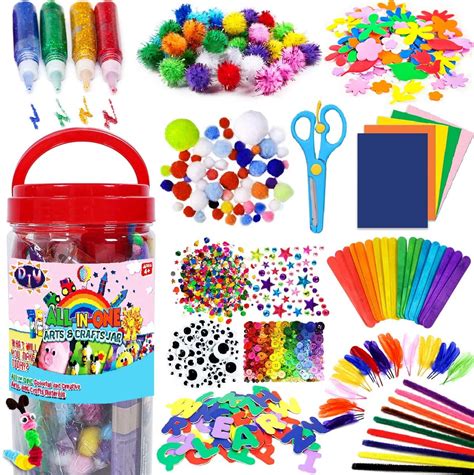 Arts and Crafts Supplies for Kids- DIY Craft Kits School Crafting Set ...