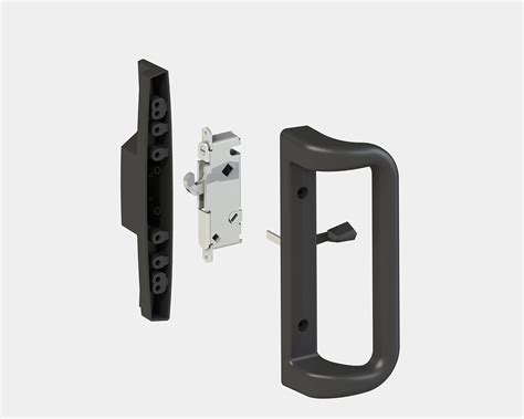 Buy House Guard Black Patio Door Handle Set with Mortise Lock,Suitable ...