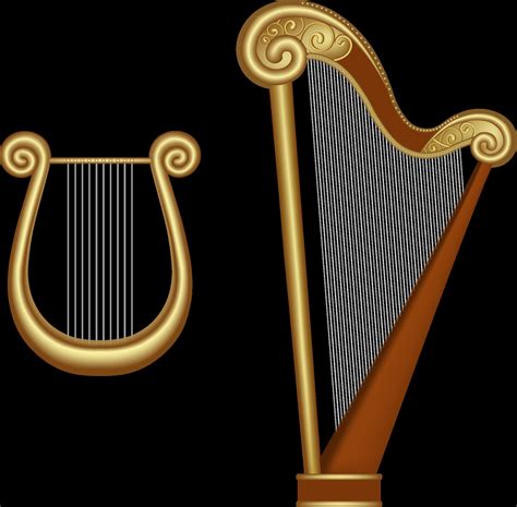 isolated harp and lyre illustration 2403843 Vector Art at Vecteezy