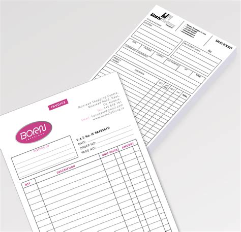 Docket Book / Receipt Book Printing - A4, A5, A6, DL