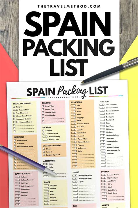 Spain Packing List (with Downloadable PDF Checklist) - The Travel Method