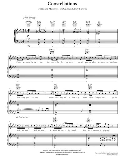 Constellations Sheet Music by Andy Burrows | nkoda